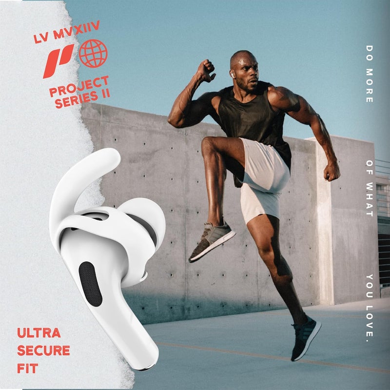 Proof Labs 4 Pairs for AirPods Pro 3 Ear Hooks Covers [Added Storage Pouch] Accessories Compatible with Apple AirPods Pro 3rd Generation (White) - Image 5